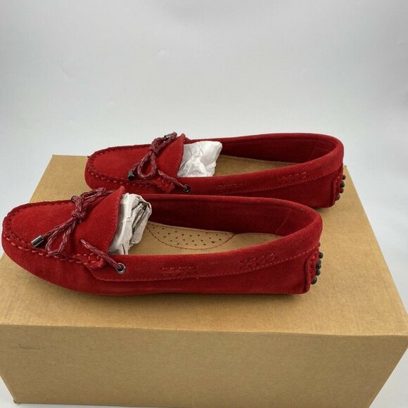Massimo Matteo Shoes - Massimo Matteo  Red real Suede Driver  Loafers Mocasines US 6